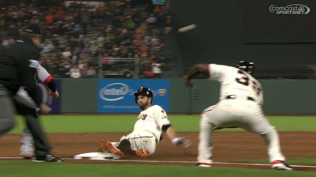 Belt's all-around game boosts Giants vs. Reds