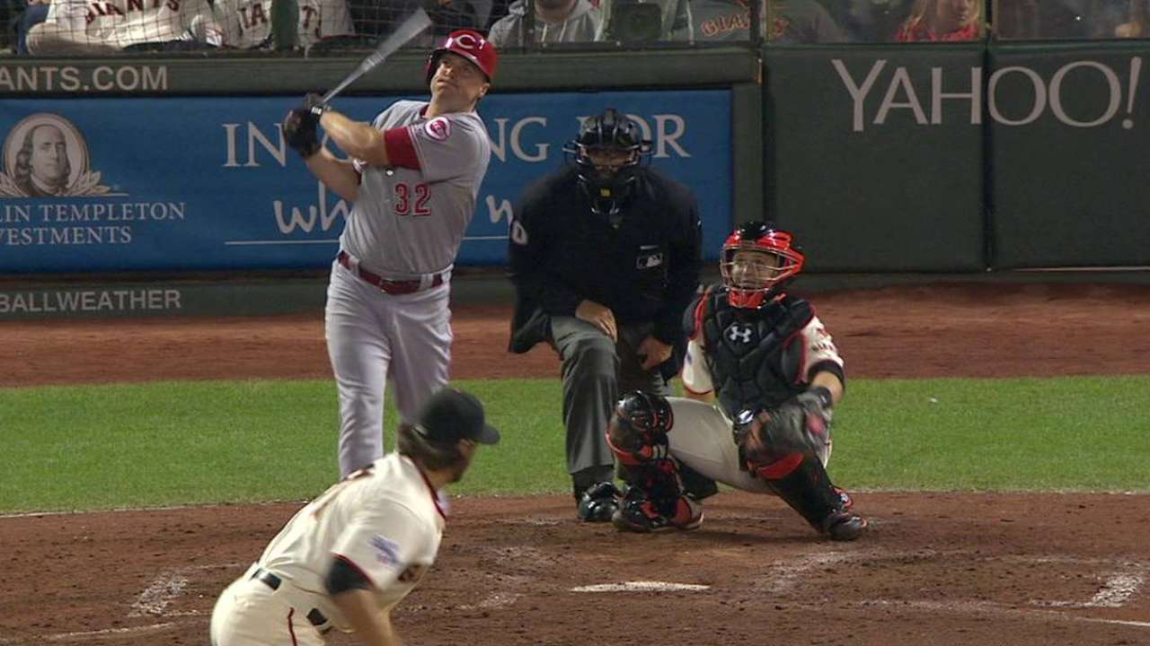 Bruce's long two-run homer