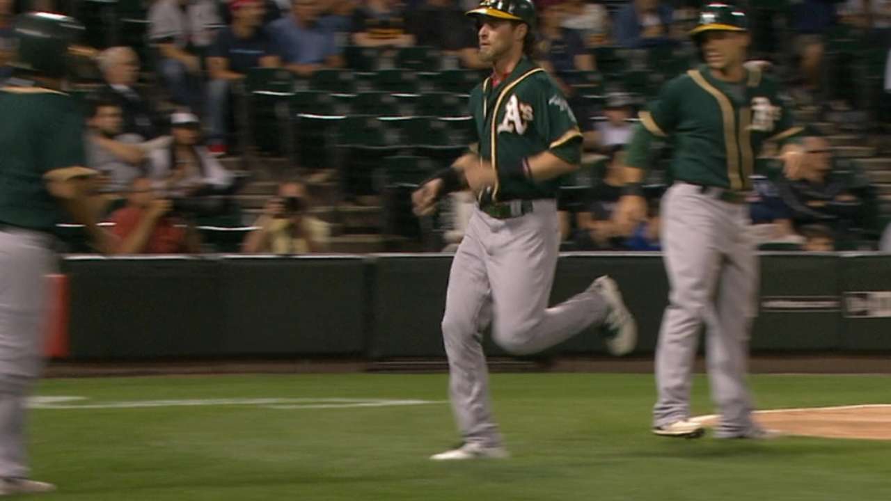 A's score five in the 1st