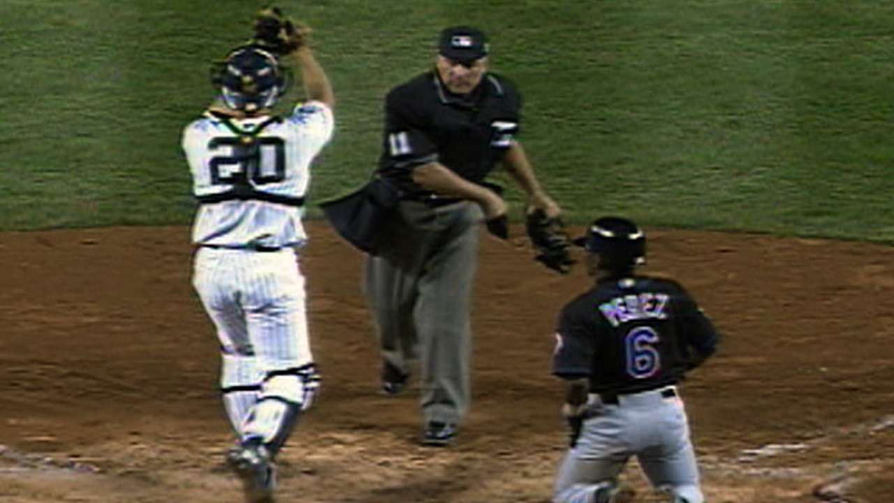 Timo Perez thrown out at home