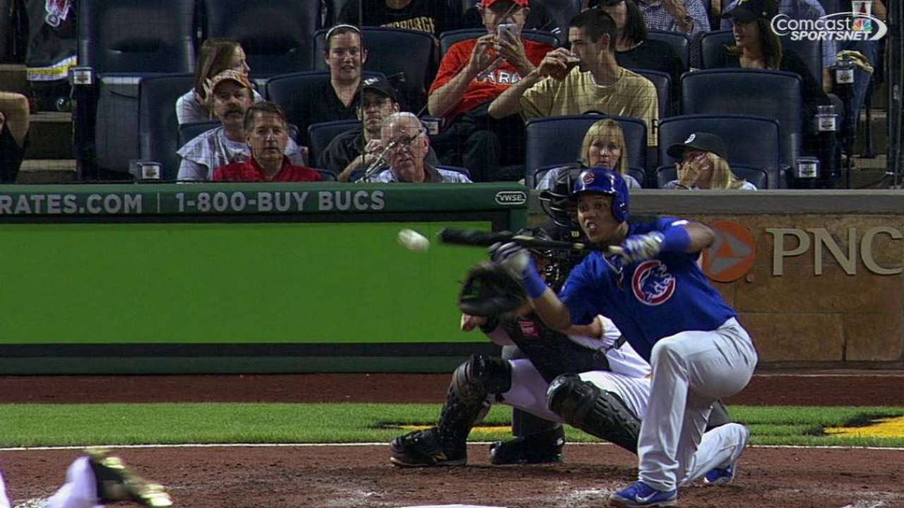 Castro drives in Bryant on bunt