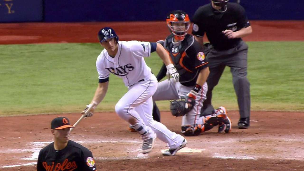 Mahtook knocks fifth hit of game