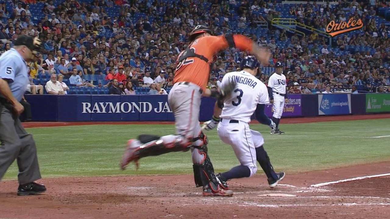 Longoria out on interference