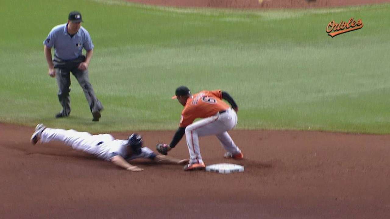 Wieters nabs Mahtook in 8th
