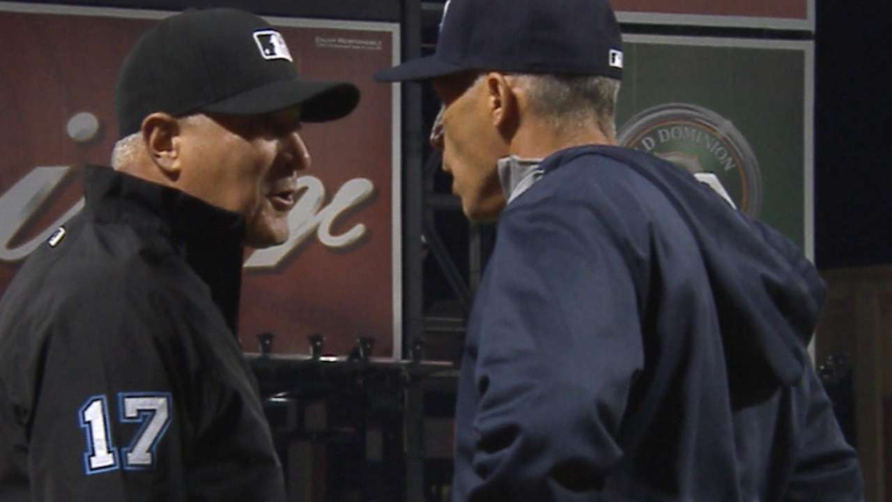 Girardi ejected after arguing