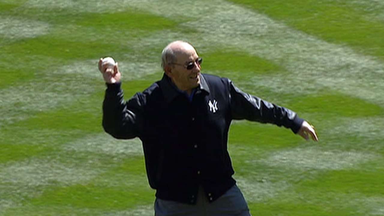 Yogi's first pitch