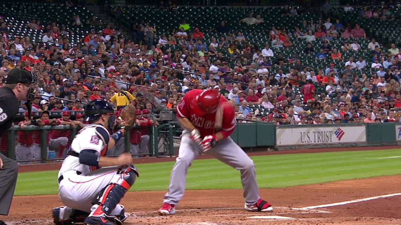 Freese hit by pitch