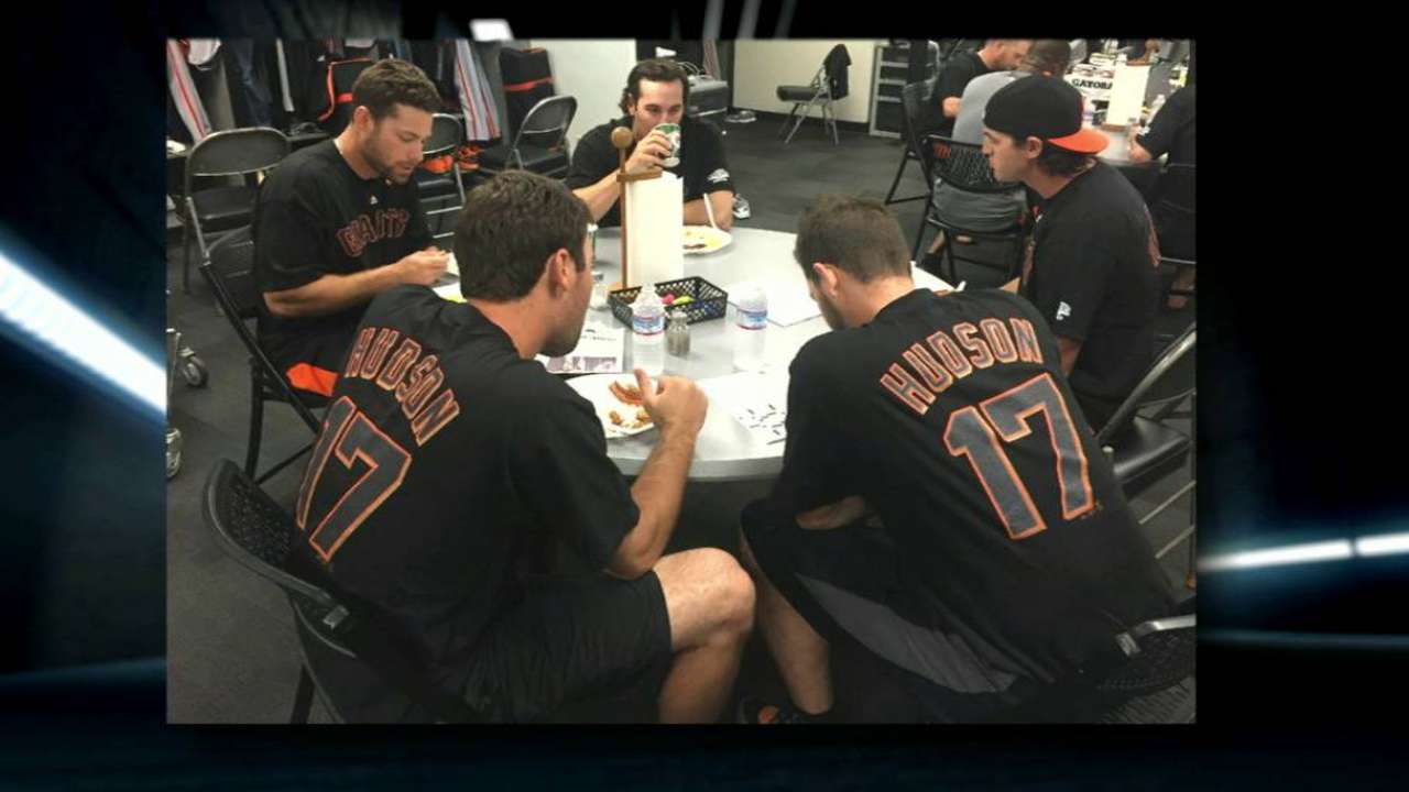 Giants dress like Hudson