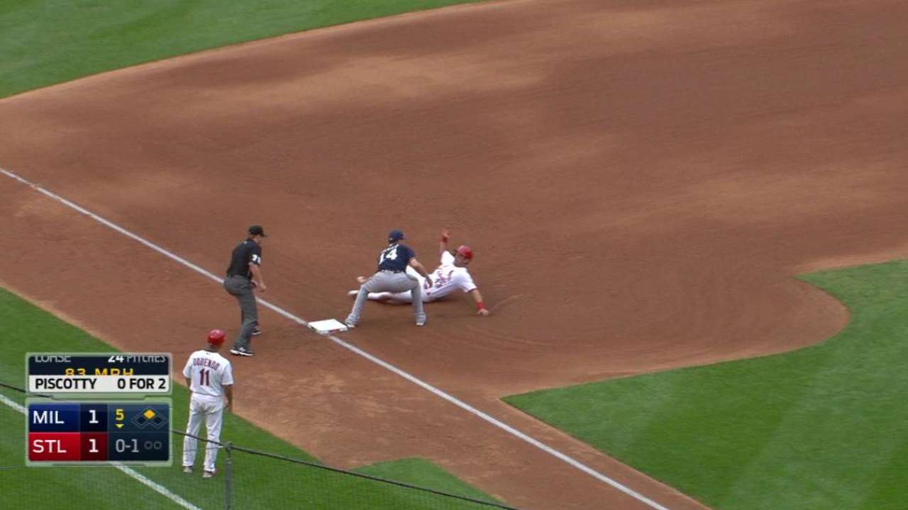 Segura gets the out at third