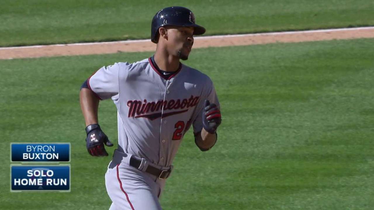 Buxton's first career homer