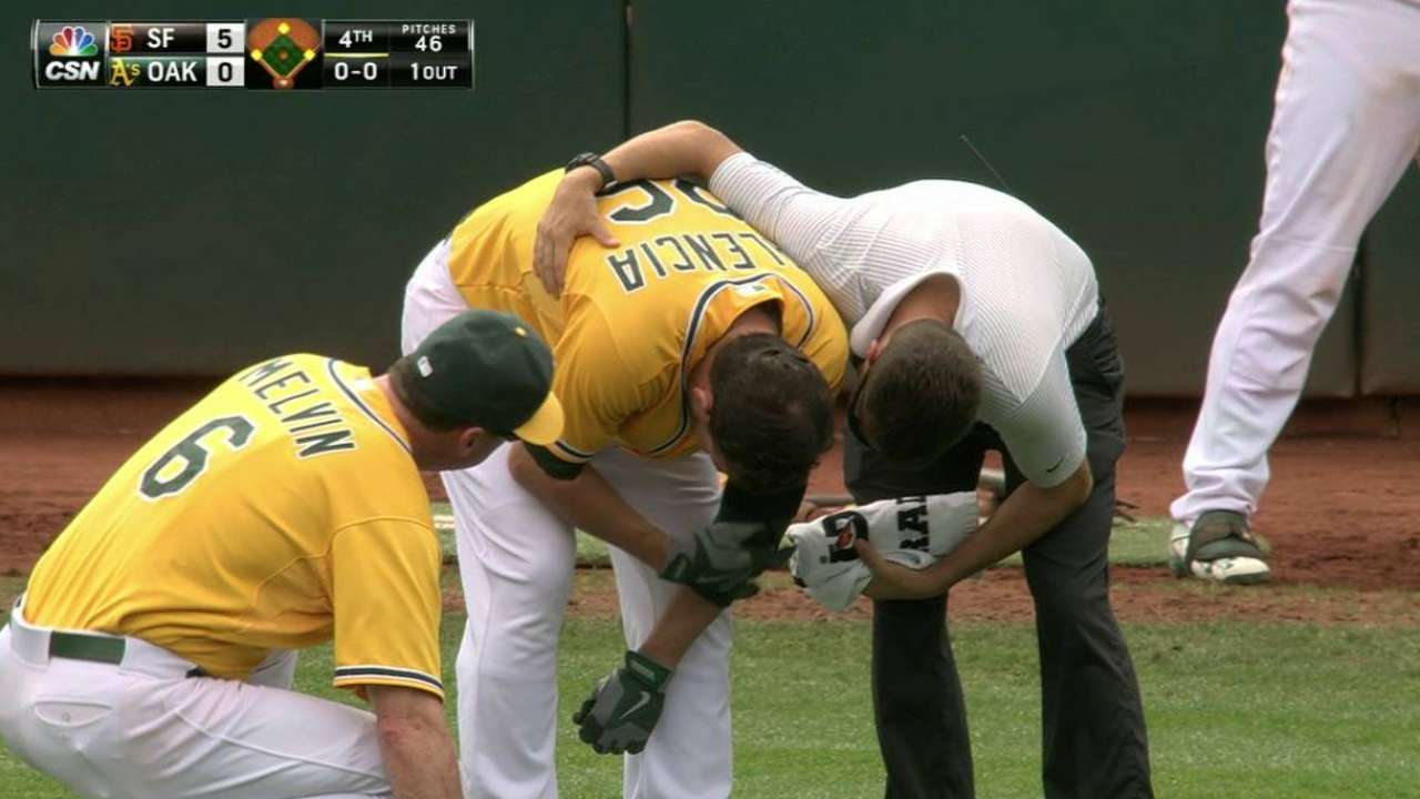 Valencia gets hit by pitch