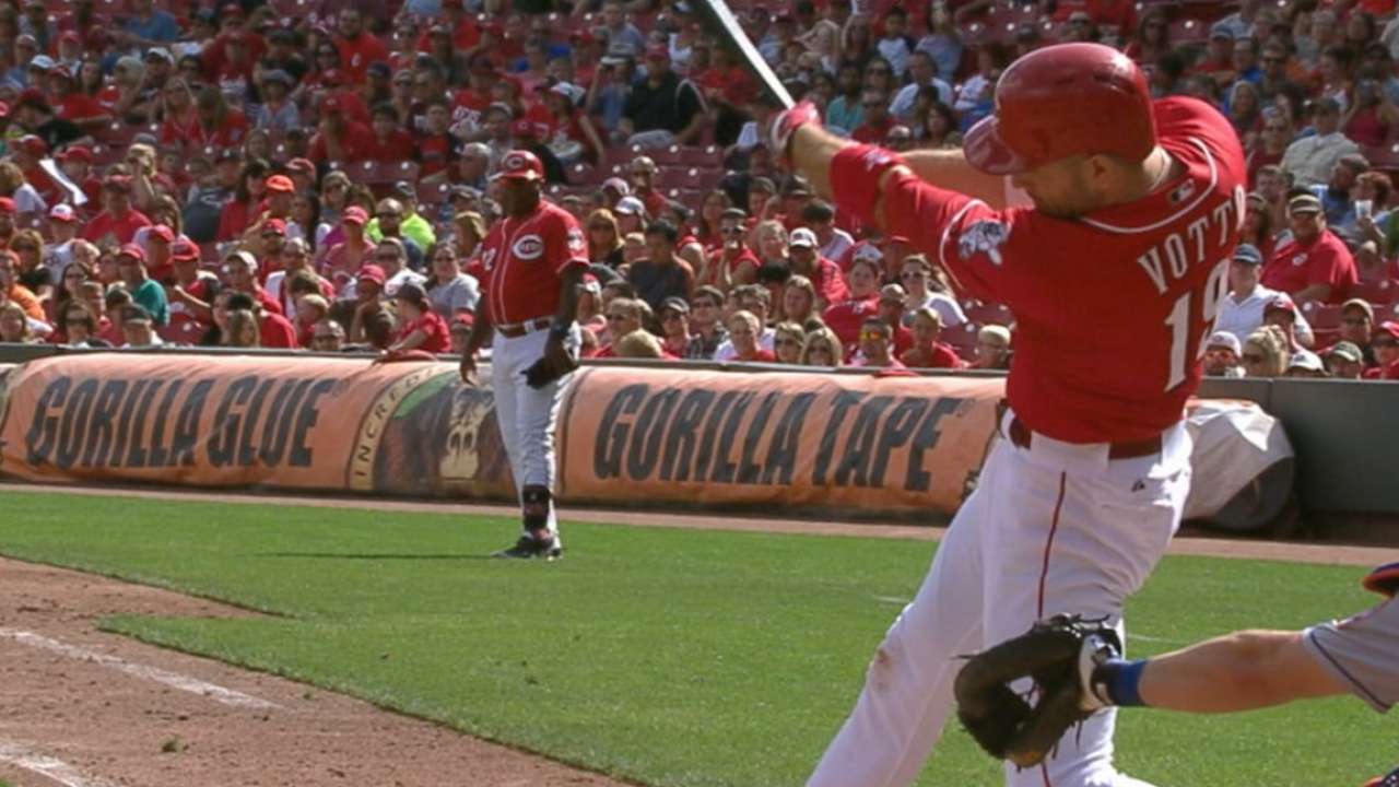 Votto singles to extend streak