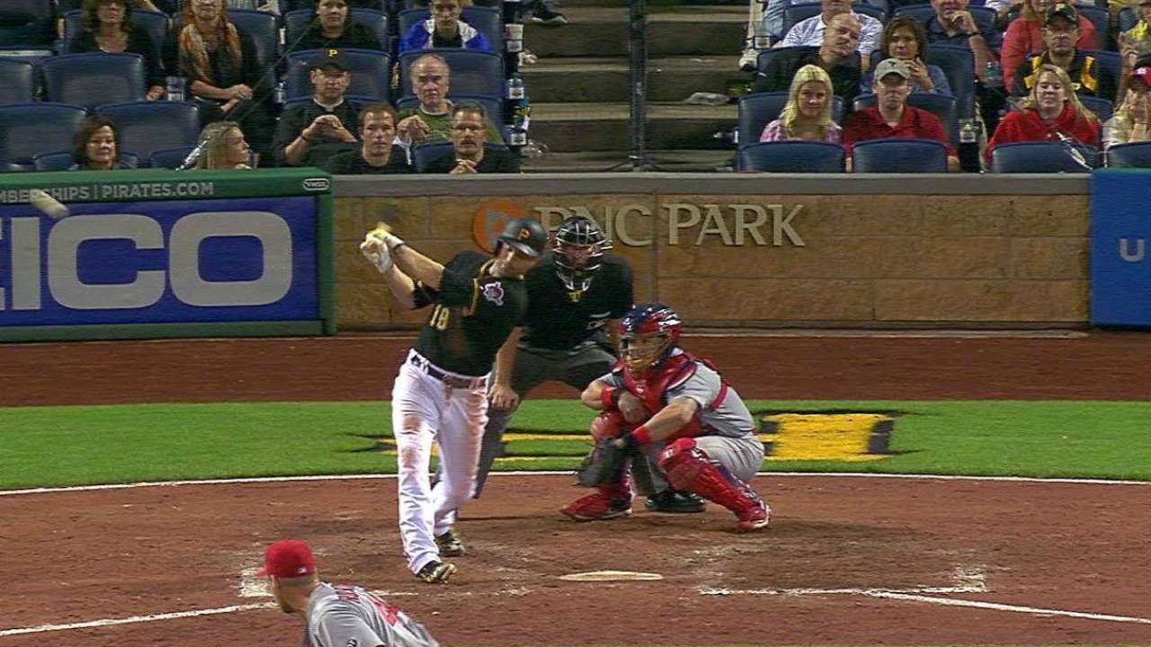 Walker fouls ball off leg