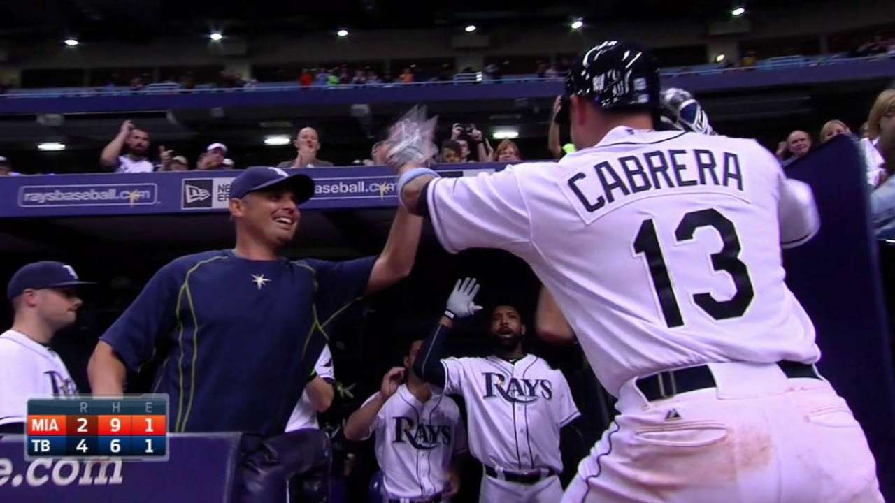 Asdrúbal Cabrera define triunfo de Rays sobre los Marlins