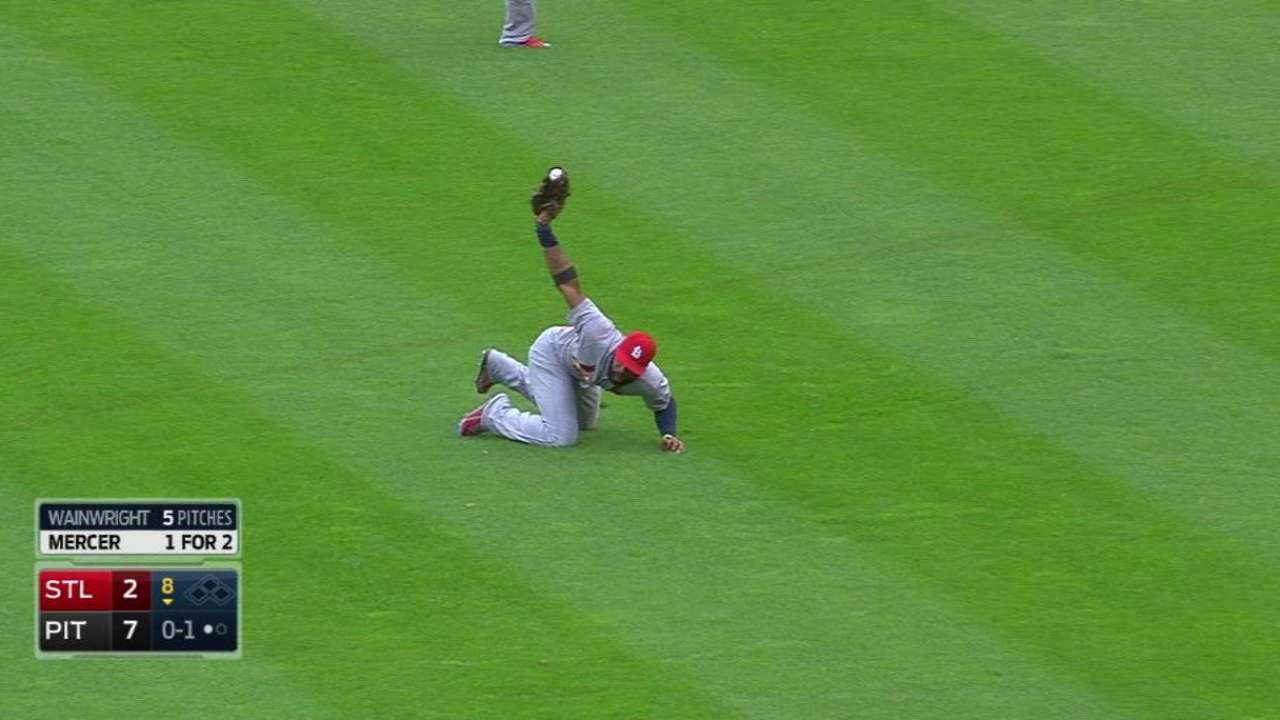 Heyward's sliding catch
