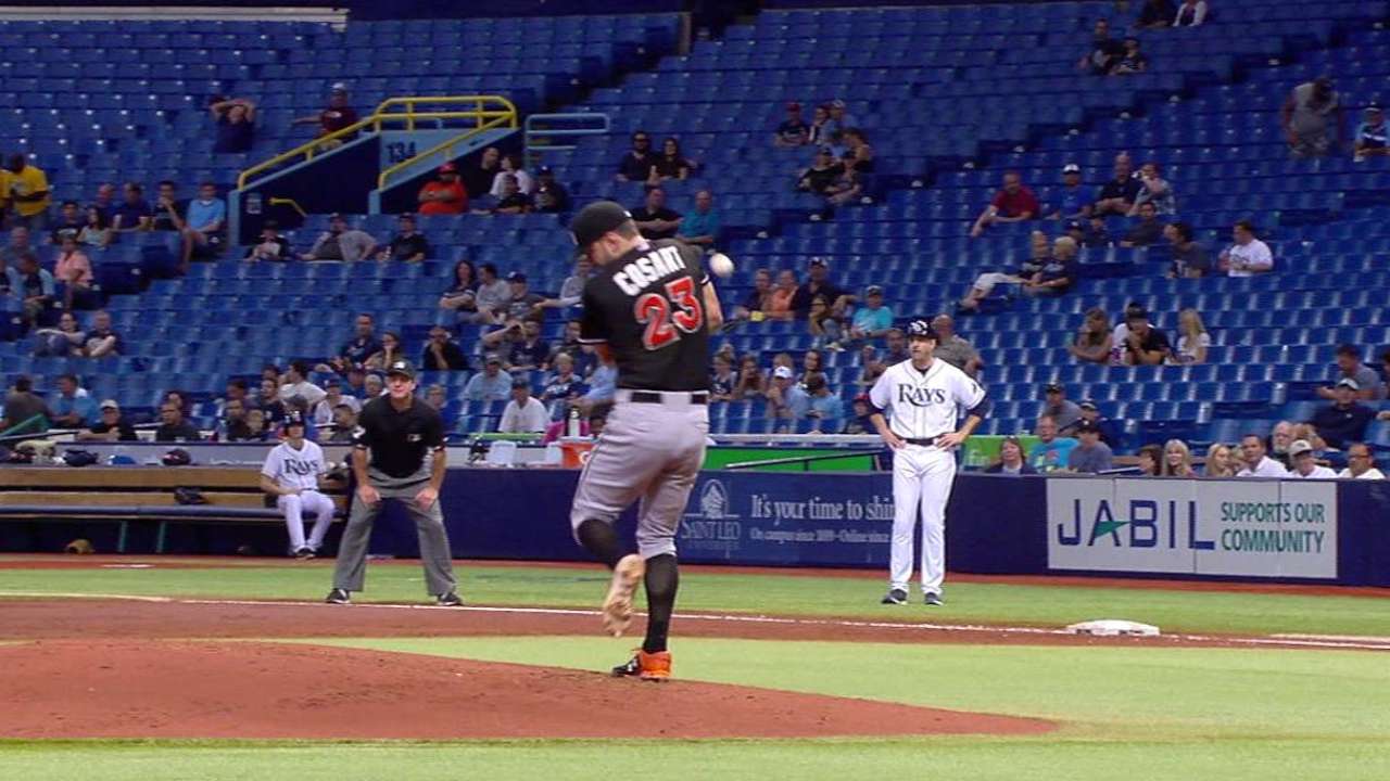 Cosart knocks down liner