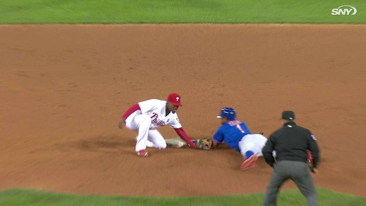 Young Jr. steals base, stands