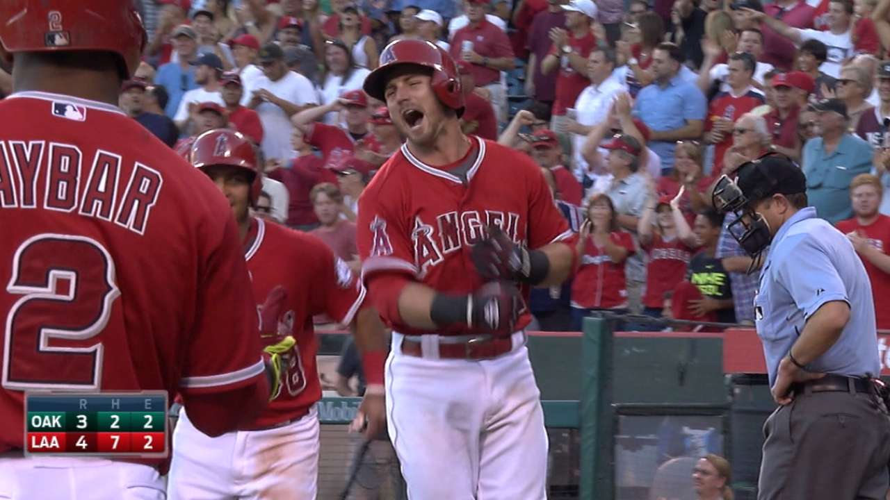 Angels launch five homers