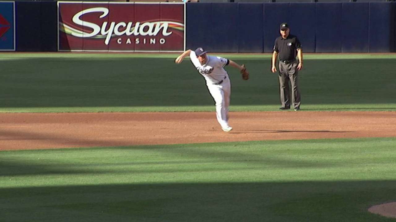 Gyorko's barehanded play