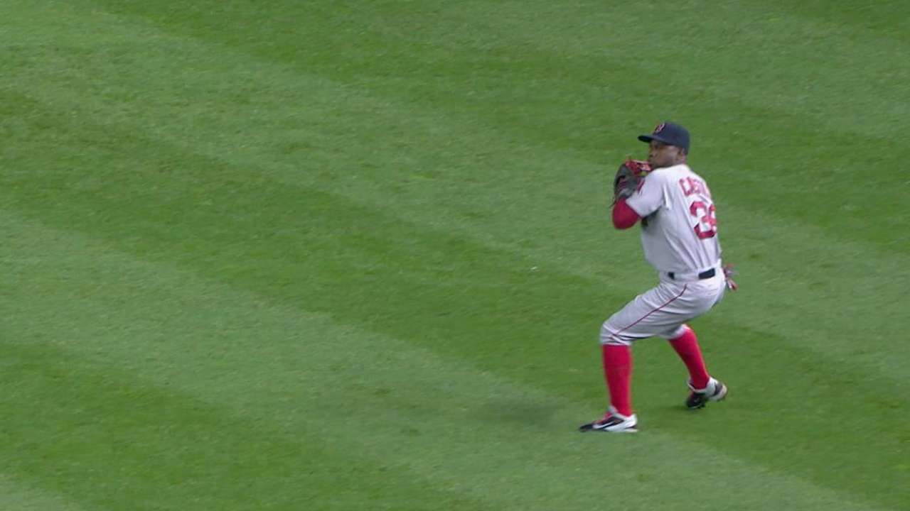 Castillo shows off cannon arm