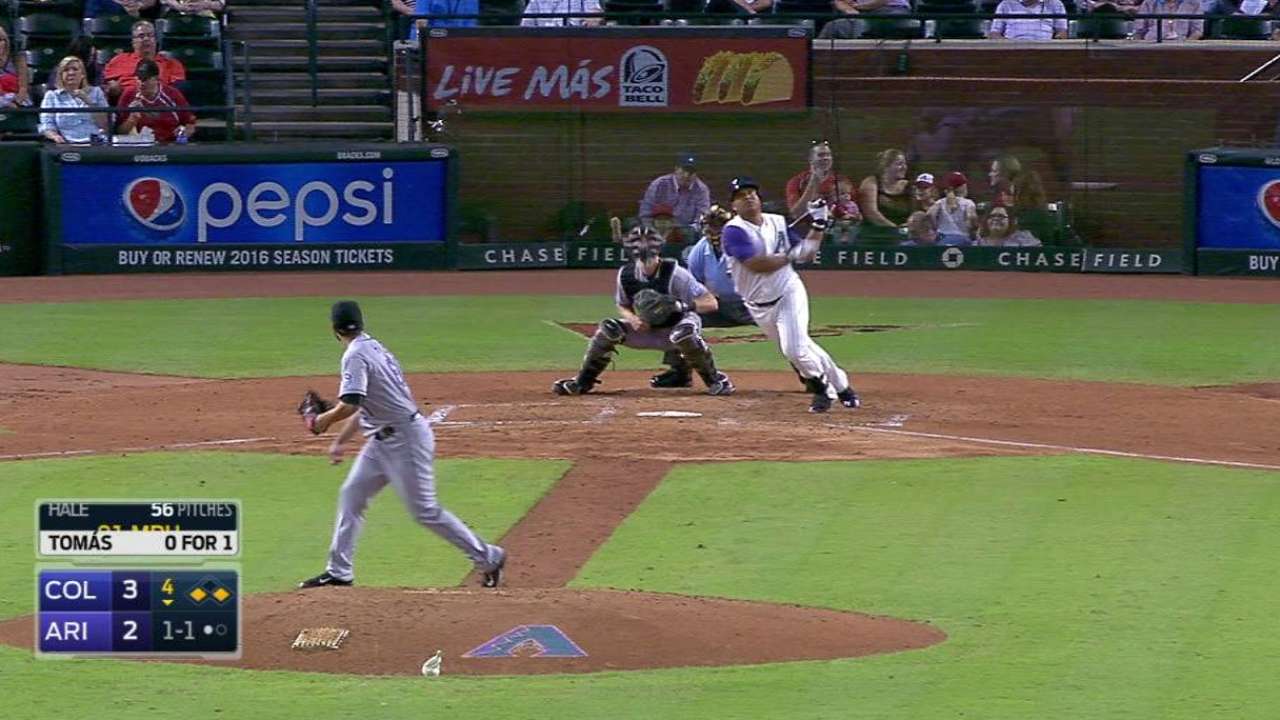 Castillo remolcó 3 y D-backs barrieron a los Rockies