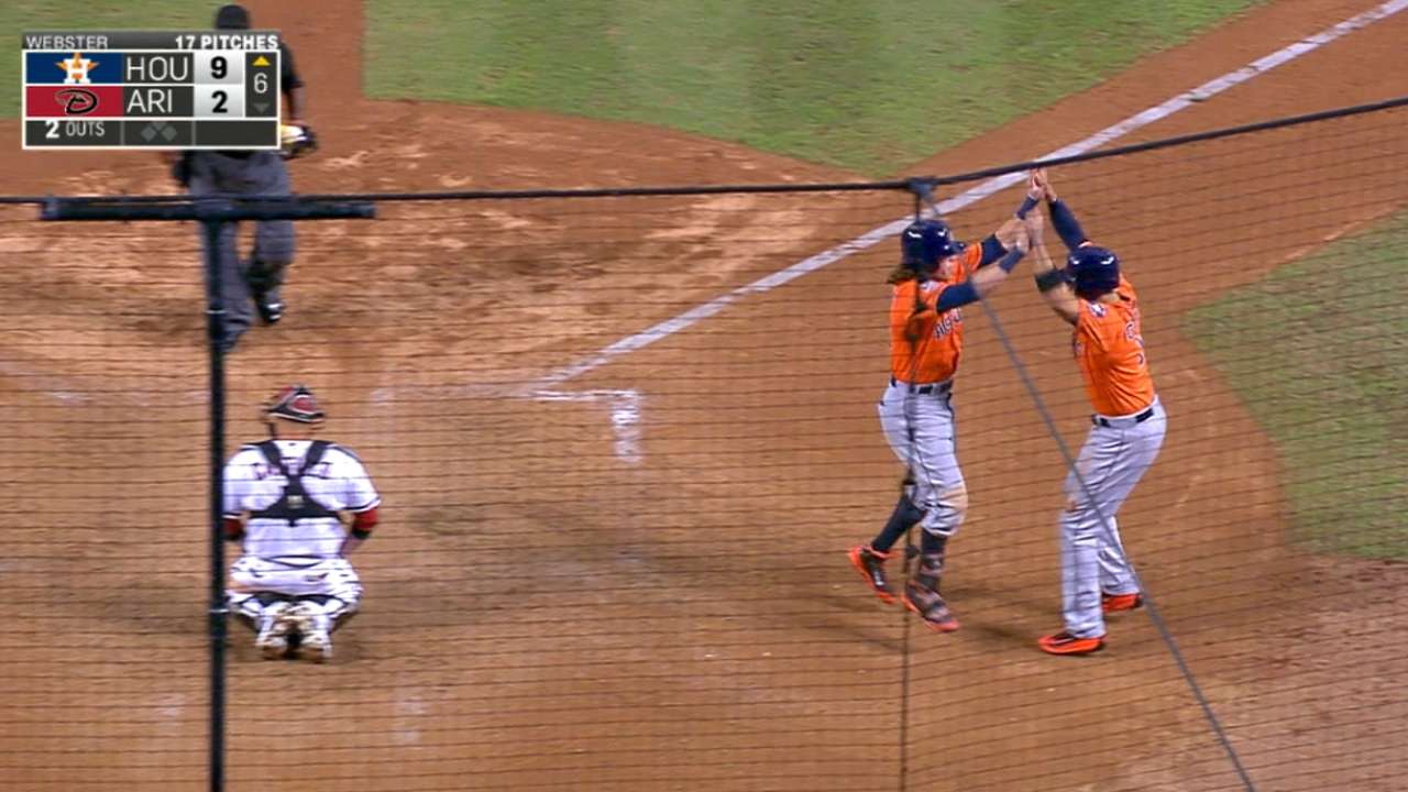 Astros club four homers in win