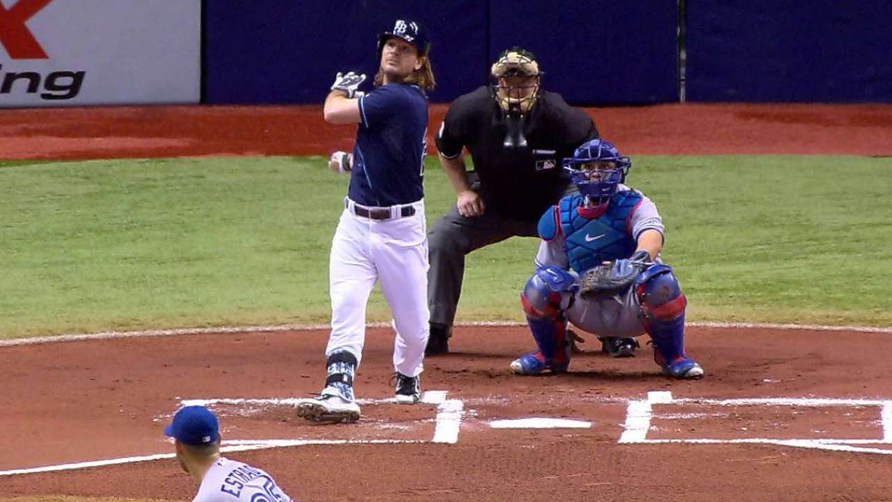 Jaso's leadoff homer