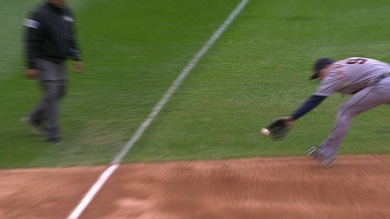 Castellanos' strong throw