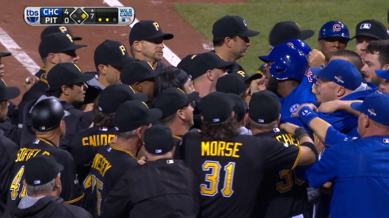 Tempers flare after hit-by-pitch