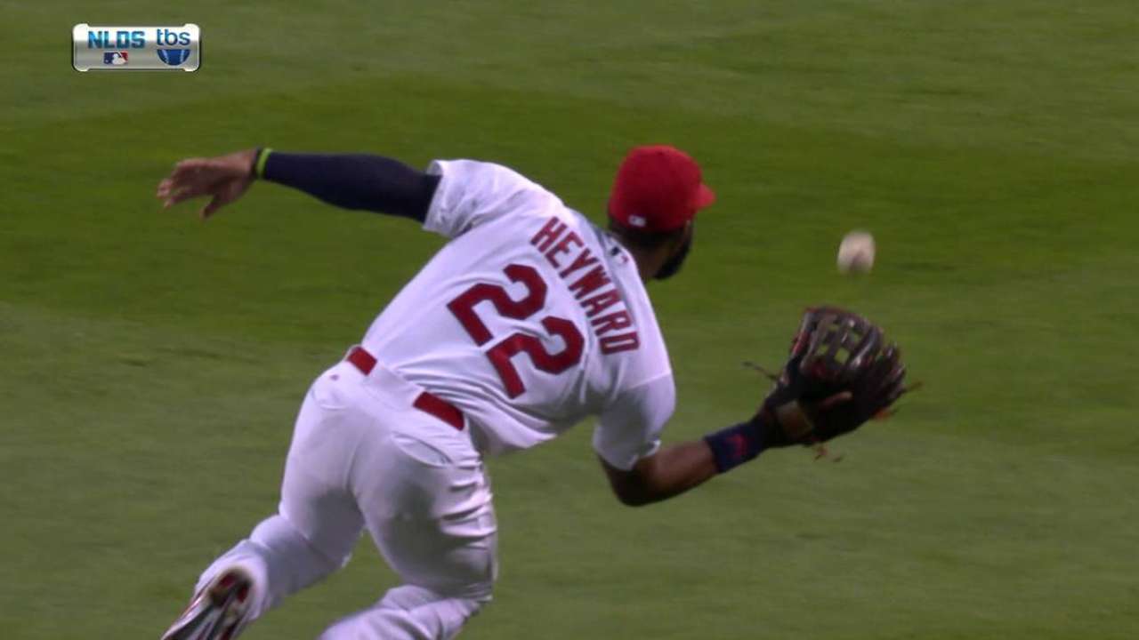 Heyward's sliding catch