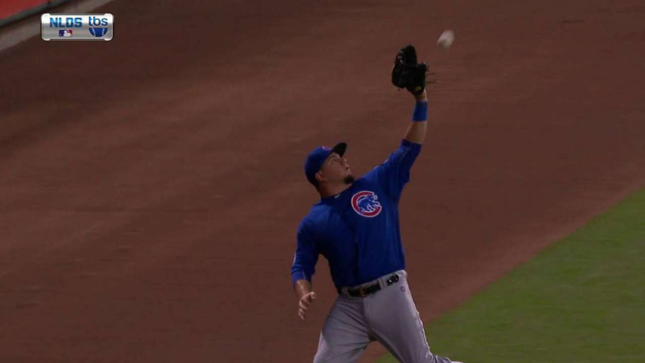 Schwarber's running grab