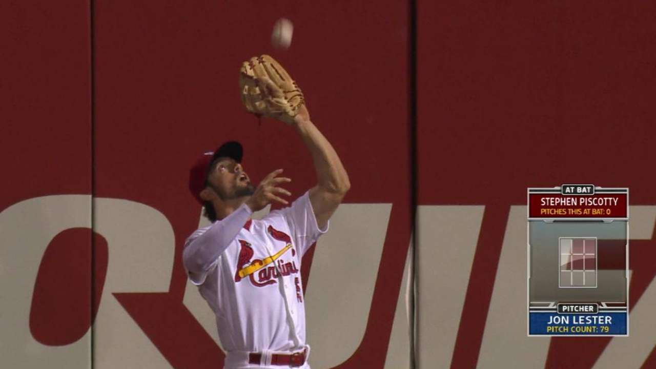 Grichuk's grab at track
