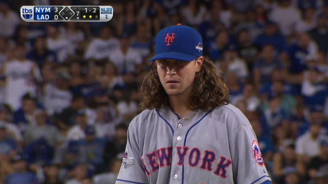 deGrom tuvo una actuación histórica en el Juego 1