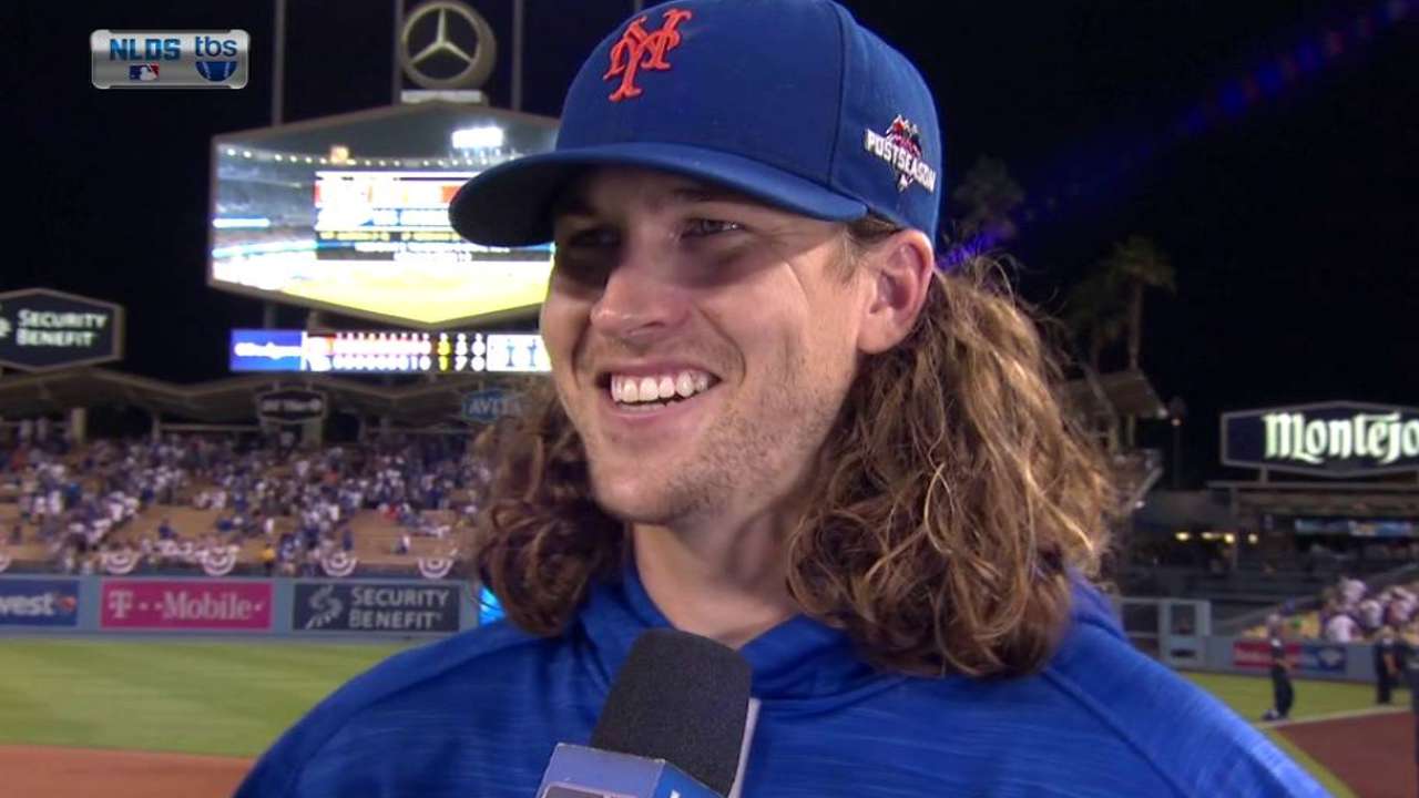 deGrom on first postseason start