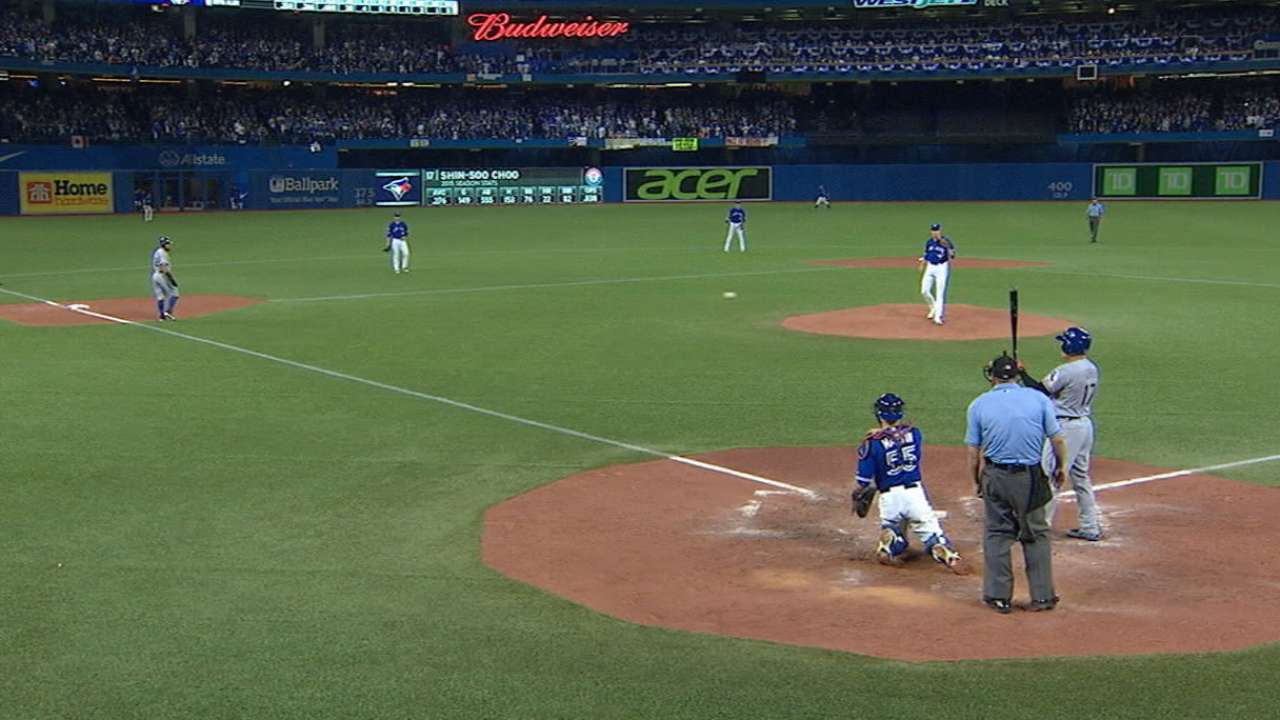 Rangers, Blue Jays on deflection