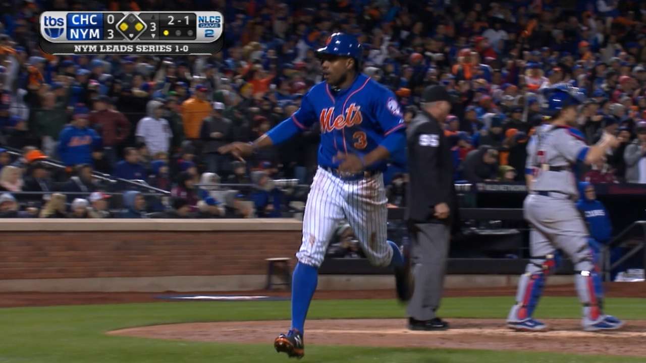 Granderson manufactures a run