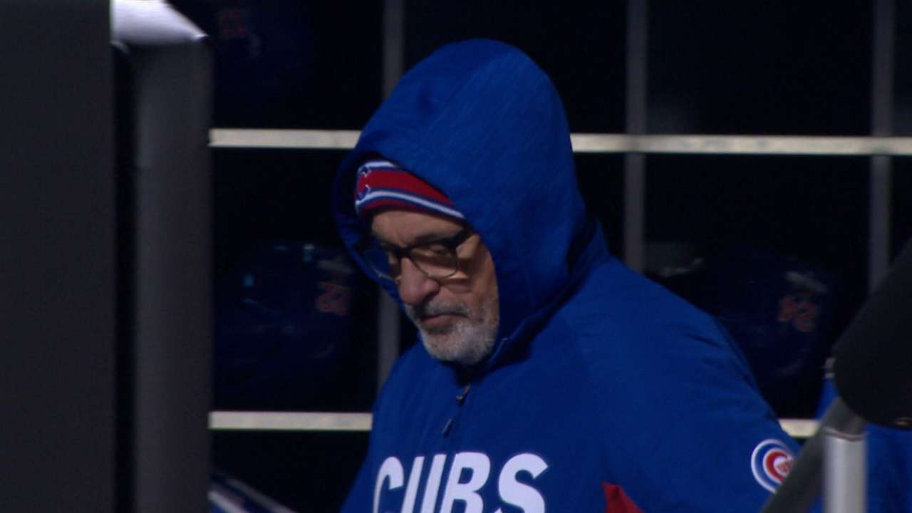 Maddon on chilly conditions
