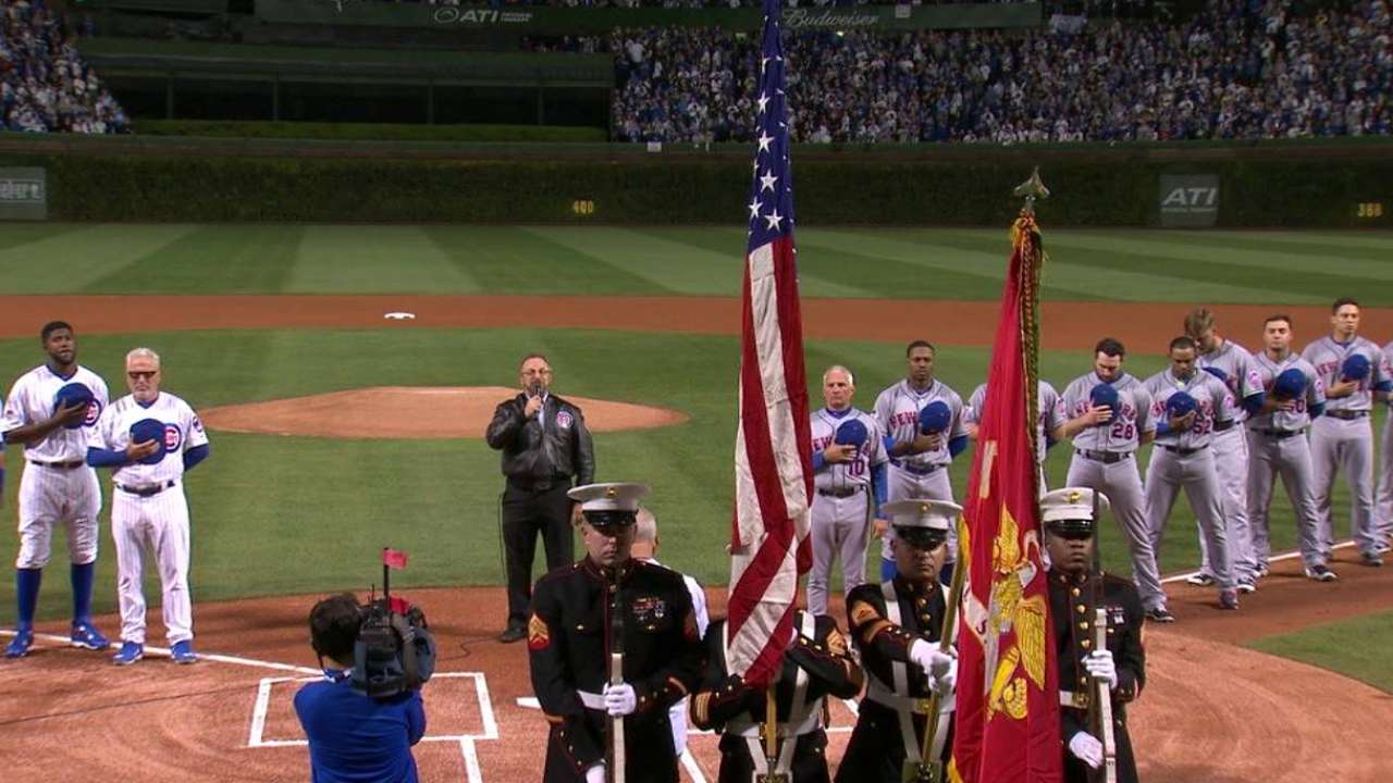 Messmer sings anthem