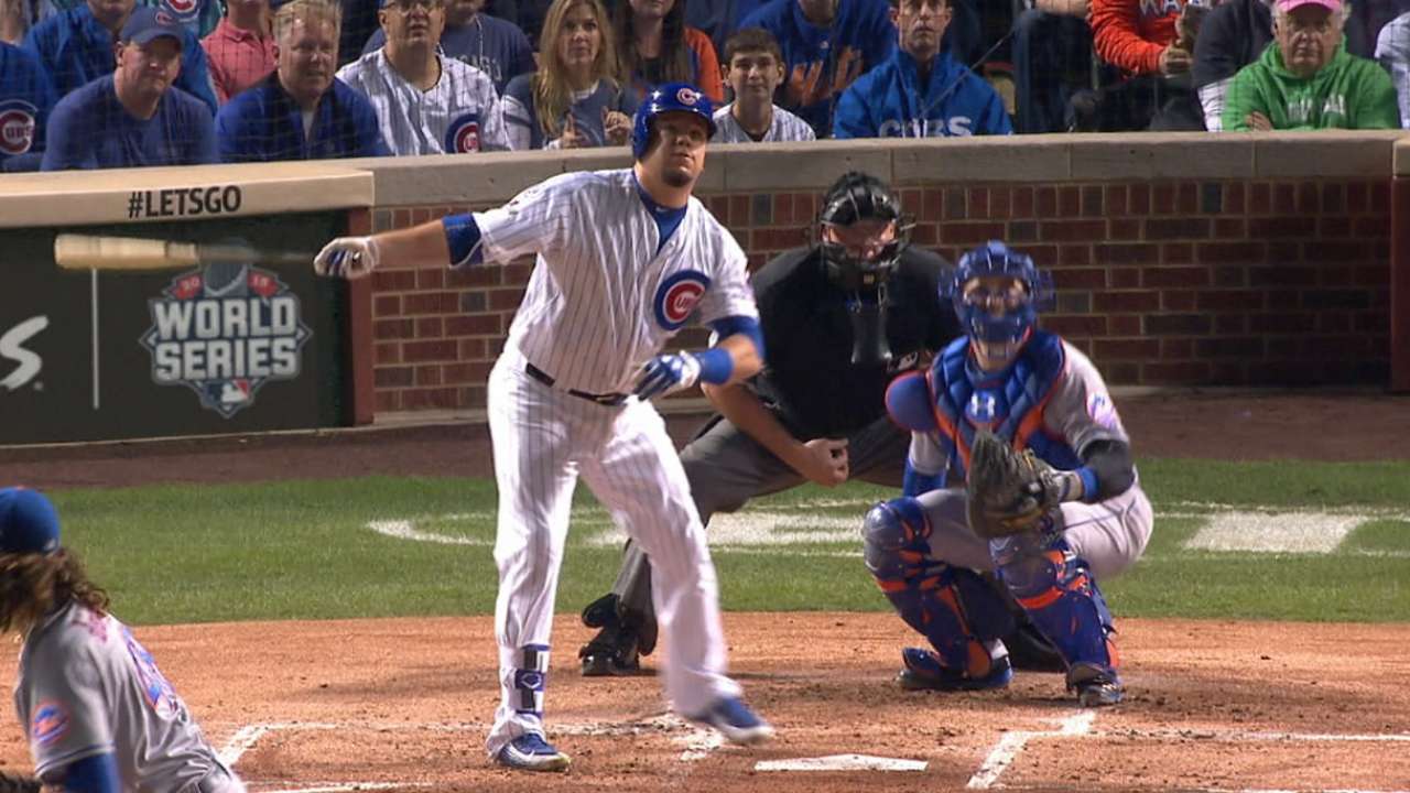 Schwarber sets Cubs' postseason homer record