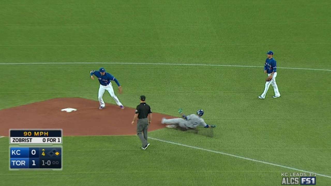 Goins starts double play