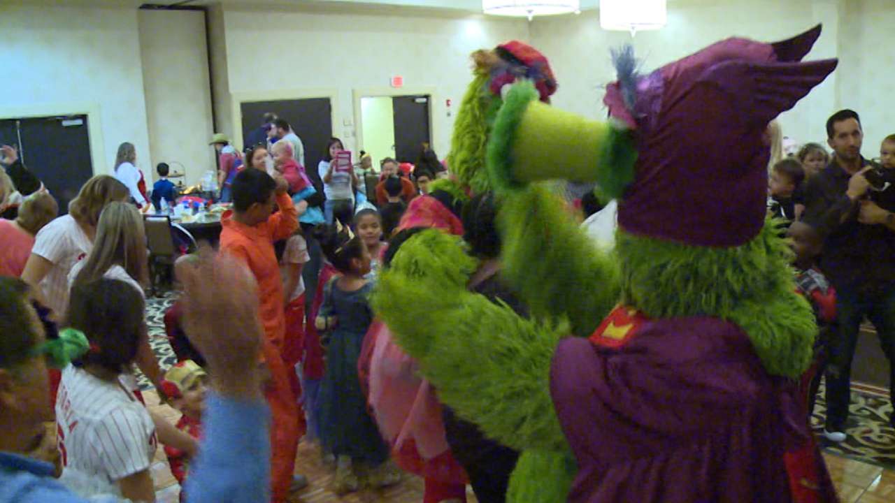 Phillies treat kids at CHOP to Halloween Bash