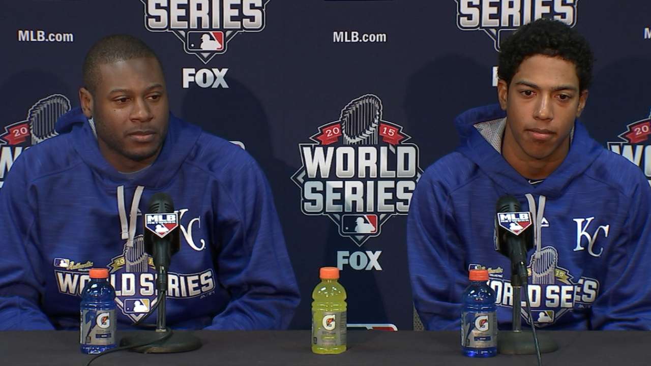 Oct. 27 Raul A. Mondesi and Lorenzo Cain pregame interview