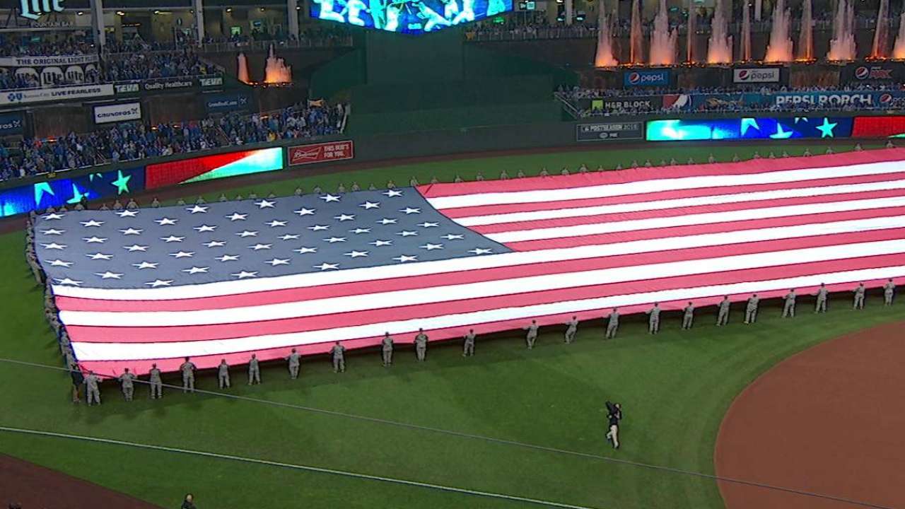 Andy Grammer performs anthem