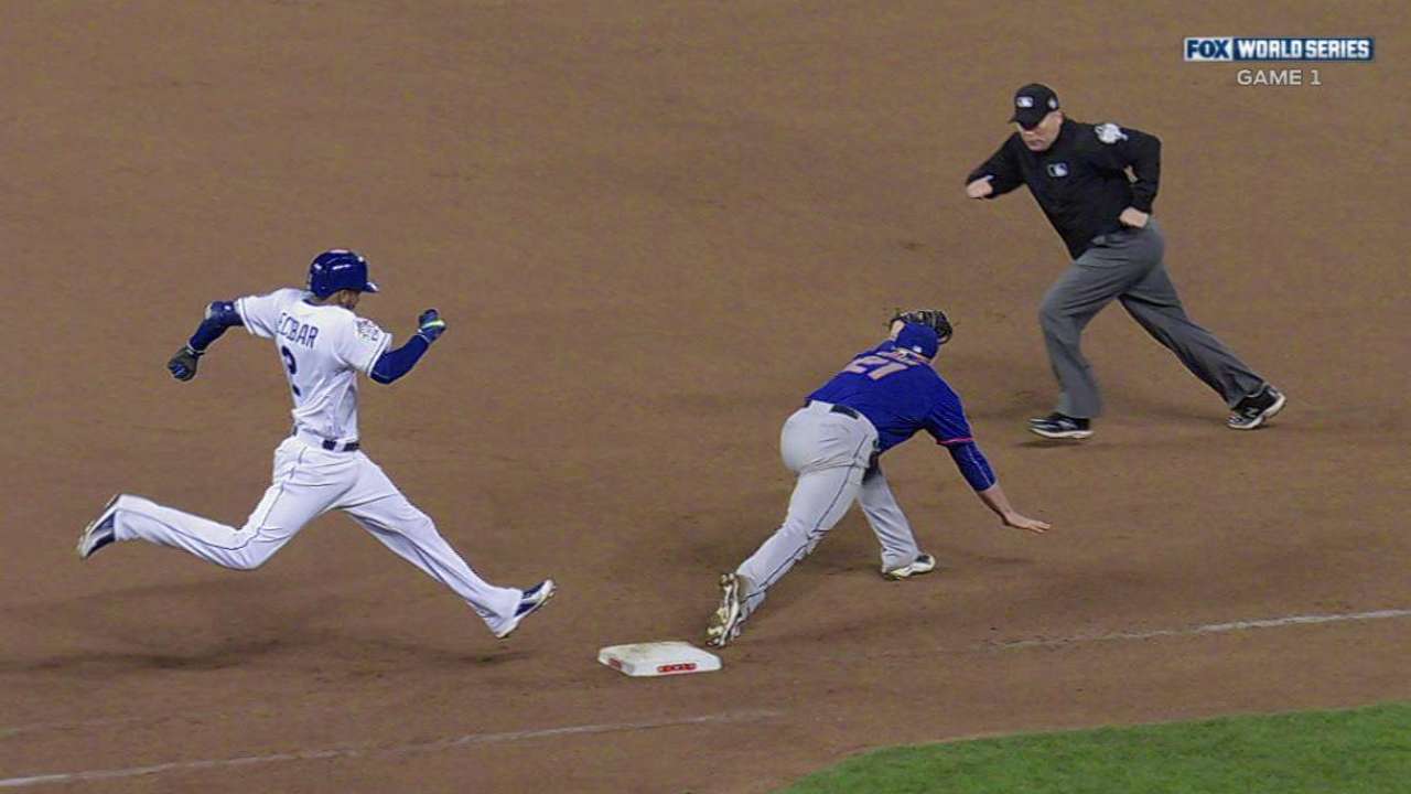 Escobar reaches on error in 14th