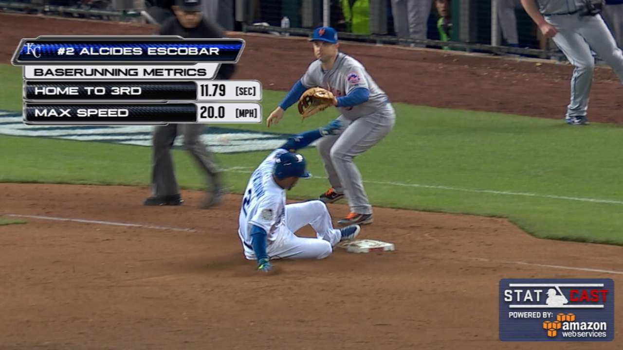 Statcast tracks Escobar's speed, Cespedes' grab