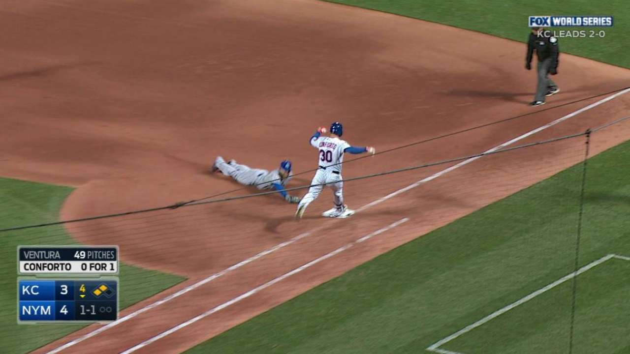 Conforto's RBI infield hit