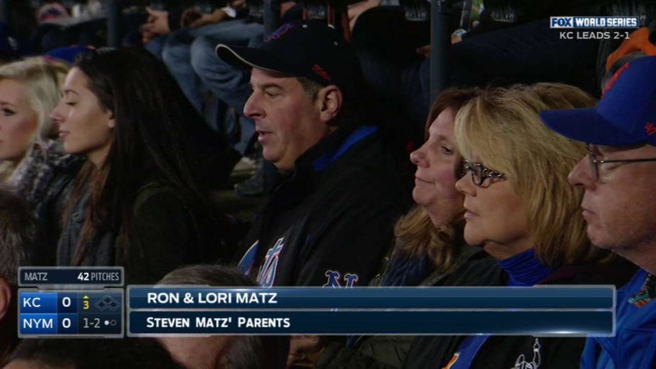Matz's parents cheer his K
