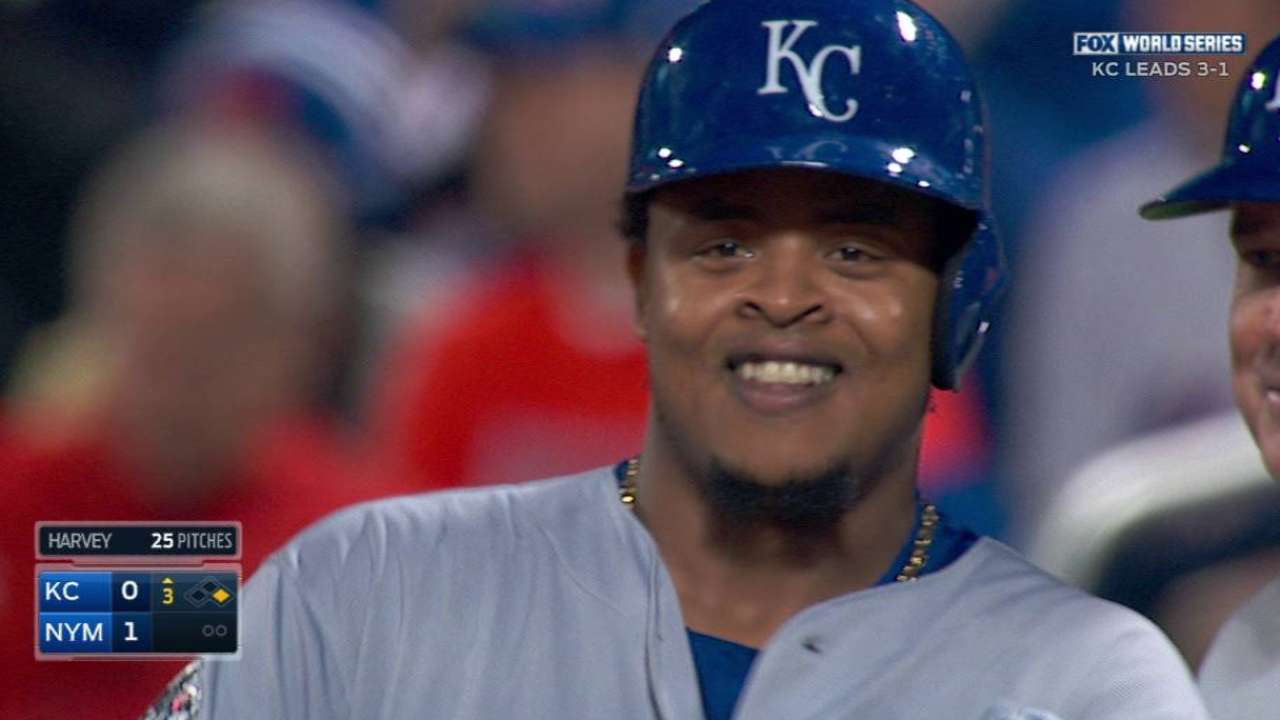 Volquez singles in the 3rd