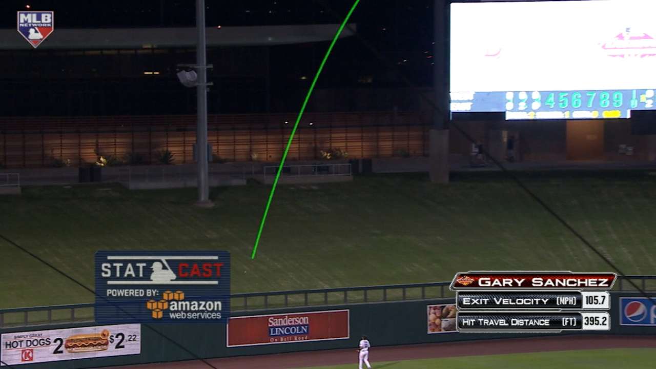 Statcast: Sanchez's two-run shot