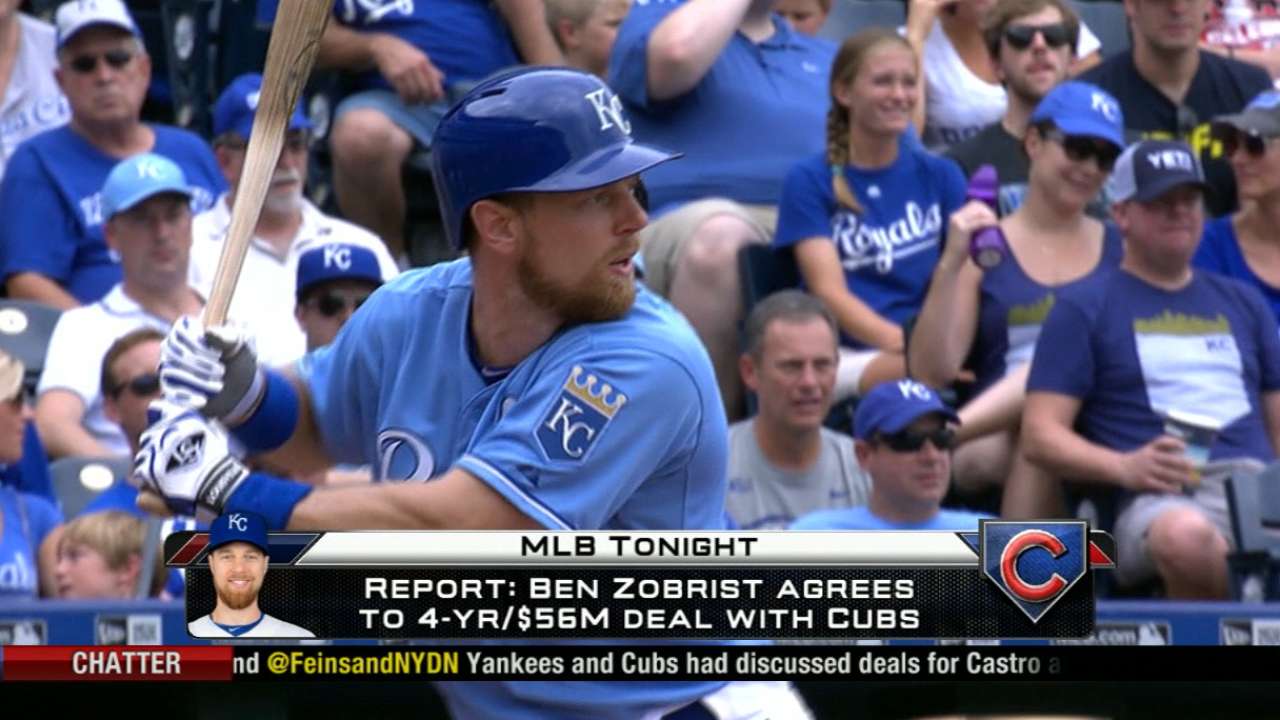 Zobrist in, Castro out for Cubs